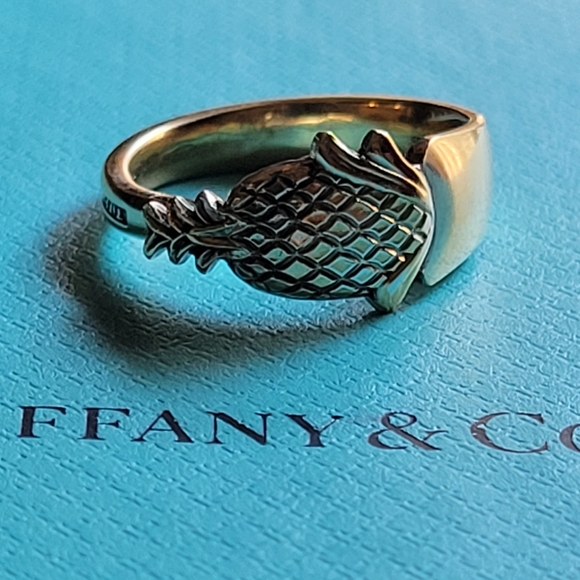 Tiffany & Company pineapple spoon ring in gold vermeil #42 - Picture 8 of 16